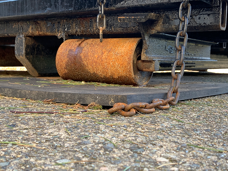 Setting up your roll-off bin with with dunnage protects your yard